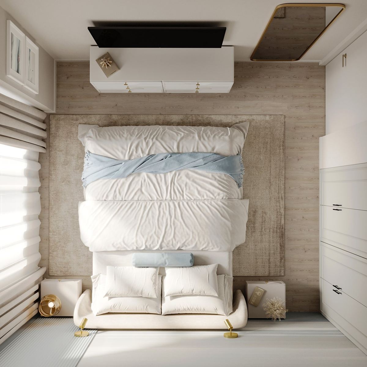 Bedroom, plan view